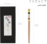 EXZACT 5 Pairs Natural Bamboo Chopsticks Gift Set Handmade Box Japanese Style view 3