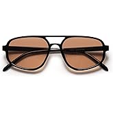SOJOS Aviator Sunglasses for Women & Men, Retro, Double Bridge, Trendy lightweight, 90s Shades SJ2247