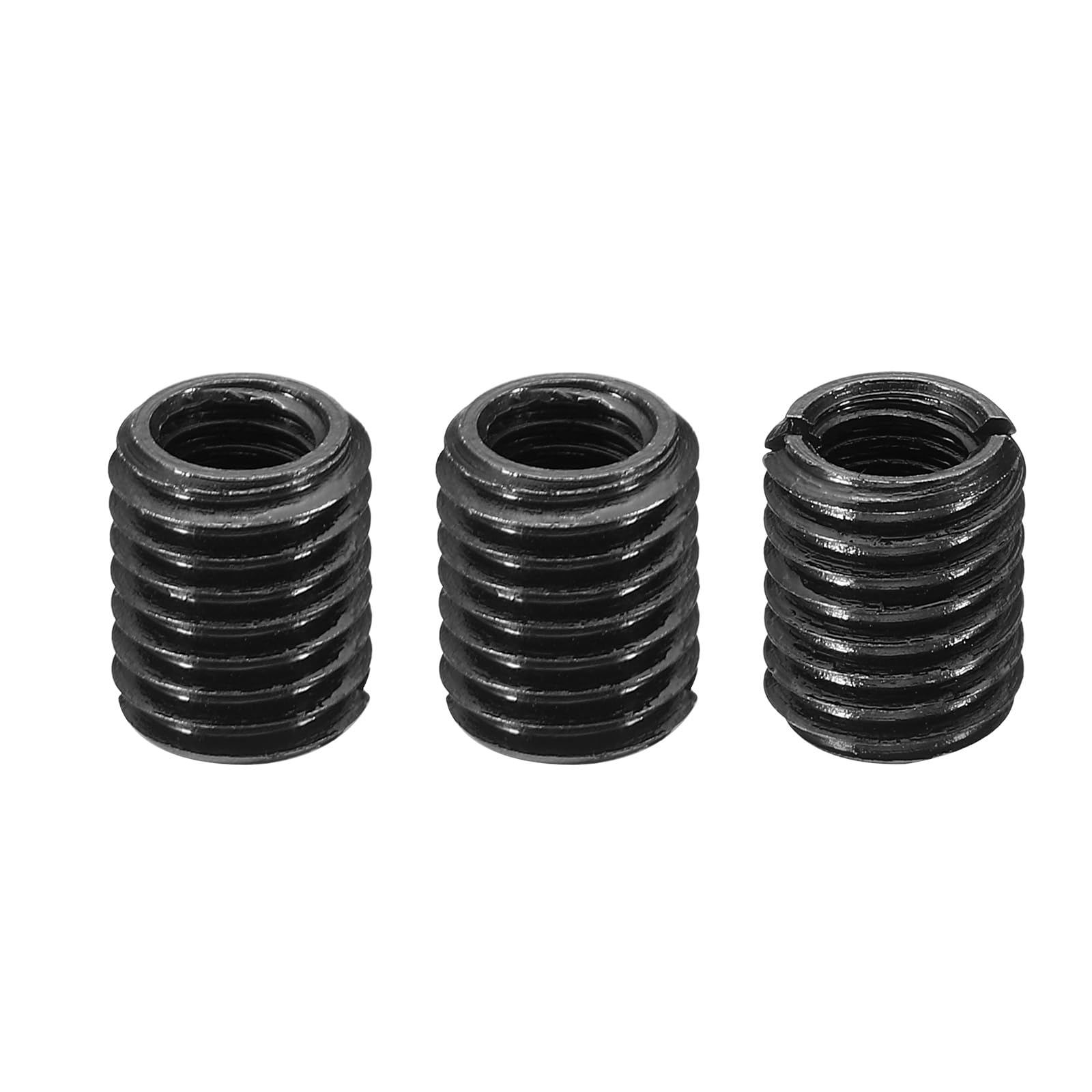 PATIKIL Grade 8.8 Carbon Steel Threaded Repair Insert Nut, 3pcs M8x1.25 Female to M12x1.75 Male Screw Sleeve Inserts Reducing Adapter Reducer 15mm