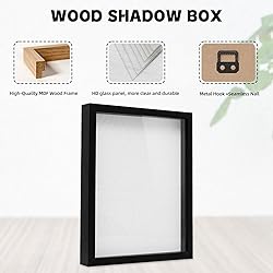 Muzilife 8x10 Shadow Box Picture Frame with Linen