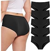 ToVii Leakproof Period Underwear for Women Heavy Flow Seamless Period Panties High Absorbent Menstrual Underwear 5 pack