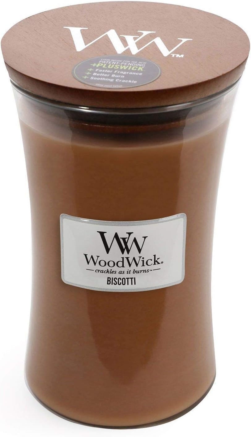 Woodwick Jar Candle (Large) (Biscotti) Amazon.co.uk Kitchen & Home