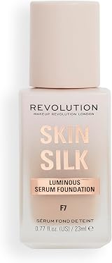 Makeup Revolution Skin Silk Serum Foundation Light to Medium 23ml F7 Hyaluronic view 8