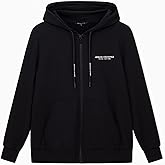 Armani Exchange womens Text Logo Zip Hoodie
