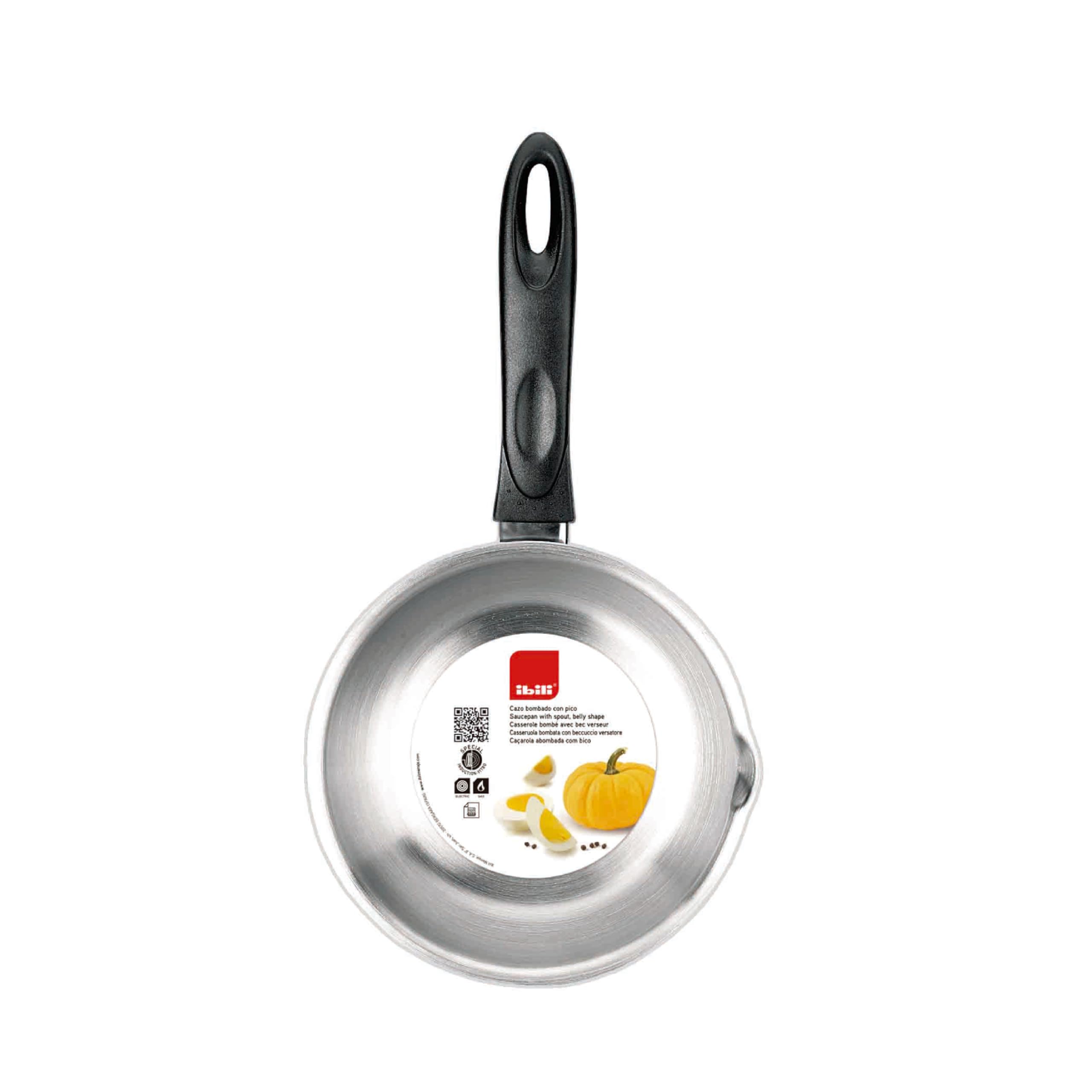 IBILI Clasica Saucepan with Spout, 10 cm, Stainless Steel, Suitable for Induction Hobs