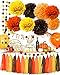 Fall Birthday Party Decorations/Fall Bridal Shower Decorations/Thanksgiving Party Decorations/Yellow Orange Brown Pumpkin Color Tissue Pom Pom for/Autumn Party Decorations/Fall Wedding Decor