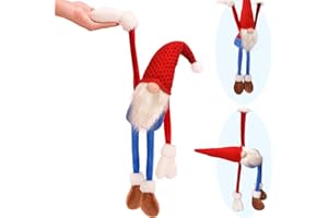 Noideeer 23 Inch Mario-Inspired Plush Gnome with Hangable Poseable Weighted Hands Perfect for Christmas Decoration and Gifts Versatile for Festive and Everyday Decor