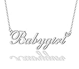 AOLO Heart Name Necklace Silver Stainless Steel