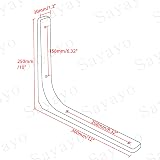 SAYAYO EJR300W-4P Shelf Bracket Corner 300x250mm White Metal 4 Pack view 5