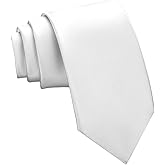 Murong Jun Men's Ties Solid Color Pure Polyester Plain Fine Stripes Necktie Ties For Men