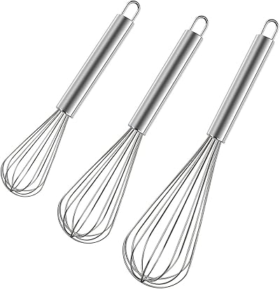 Polly Online Stainless Steel Whisk Set 8 10 12 Inch Balloon Whisks