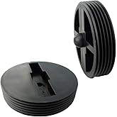 LASCO 33-3294 Countersunk Slotted ABS Black Plastic Cleanout Plug, 3-Inch
