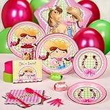 Pink Cowgirl Party Supplies - Standard Party Pack for 16