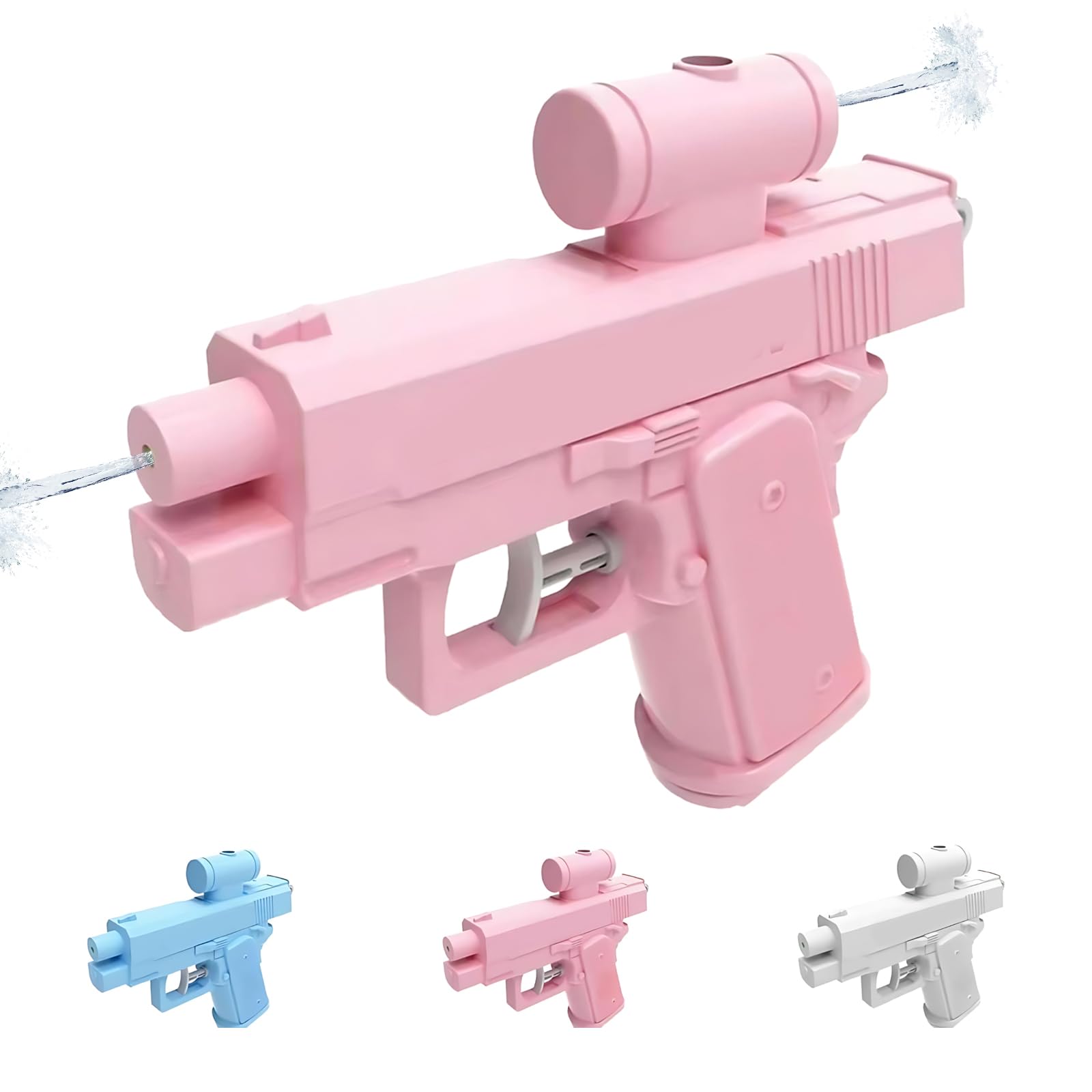 Prank Water Gun, Prank Two-Way Water Guns, Durable Water Gun for Outdoor Travel Use, Lightweight and Easy to Carry (1, Pink)