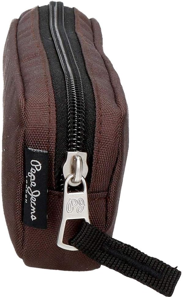 Pepe Jeans Osset Pencil Case Brown 22x7x3 cms Polyester, 22 Centimeters - Image 3