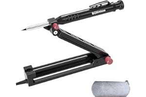 BOXmime Scribe tool,Multifuncational scribe gauge tool for carpenter woodworking with marking,scribing contour,compass scriber .6-inch Aluminium alloy DIY Woodworking Scribe Gauge