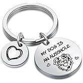 DZOSW Australian Shepherd Keychain Aussie Gifts Australian Shepherd Dog Jewelry For Dog Mom Dad