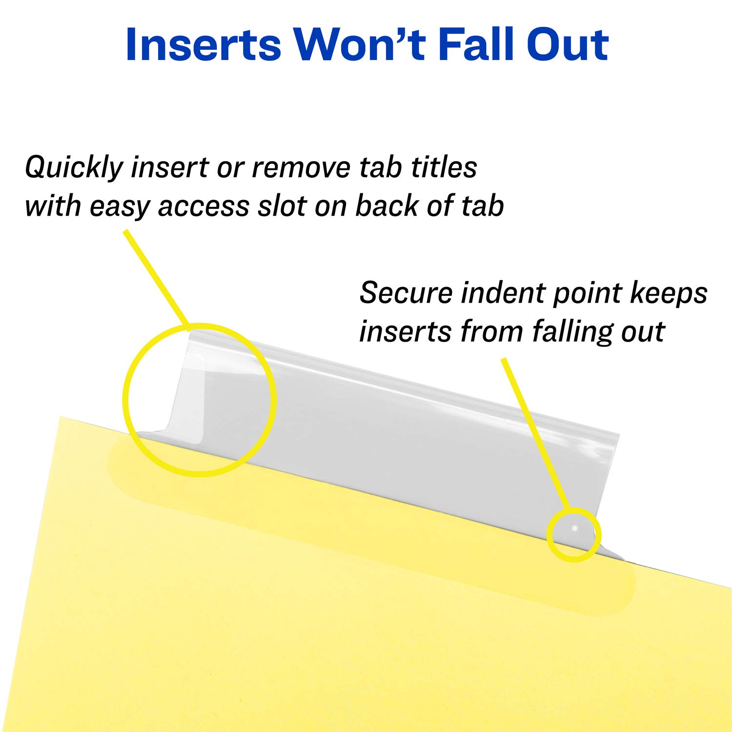 11102 Avery WorkSaver Insertable Tab Dividers 5Tab Set 1 Set
