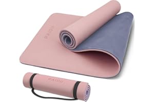 PAIDU Yoga Mat Non Slip Anti-tear,extra thick-2/5 inch（10MM）High Resiliency Professional POE Yoga Mats for Women Men Kids,72"x24"inch,Workout, Yoga, Pilates and Floor Exercise, with Carrier Strap