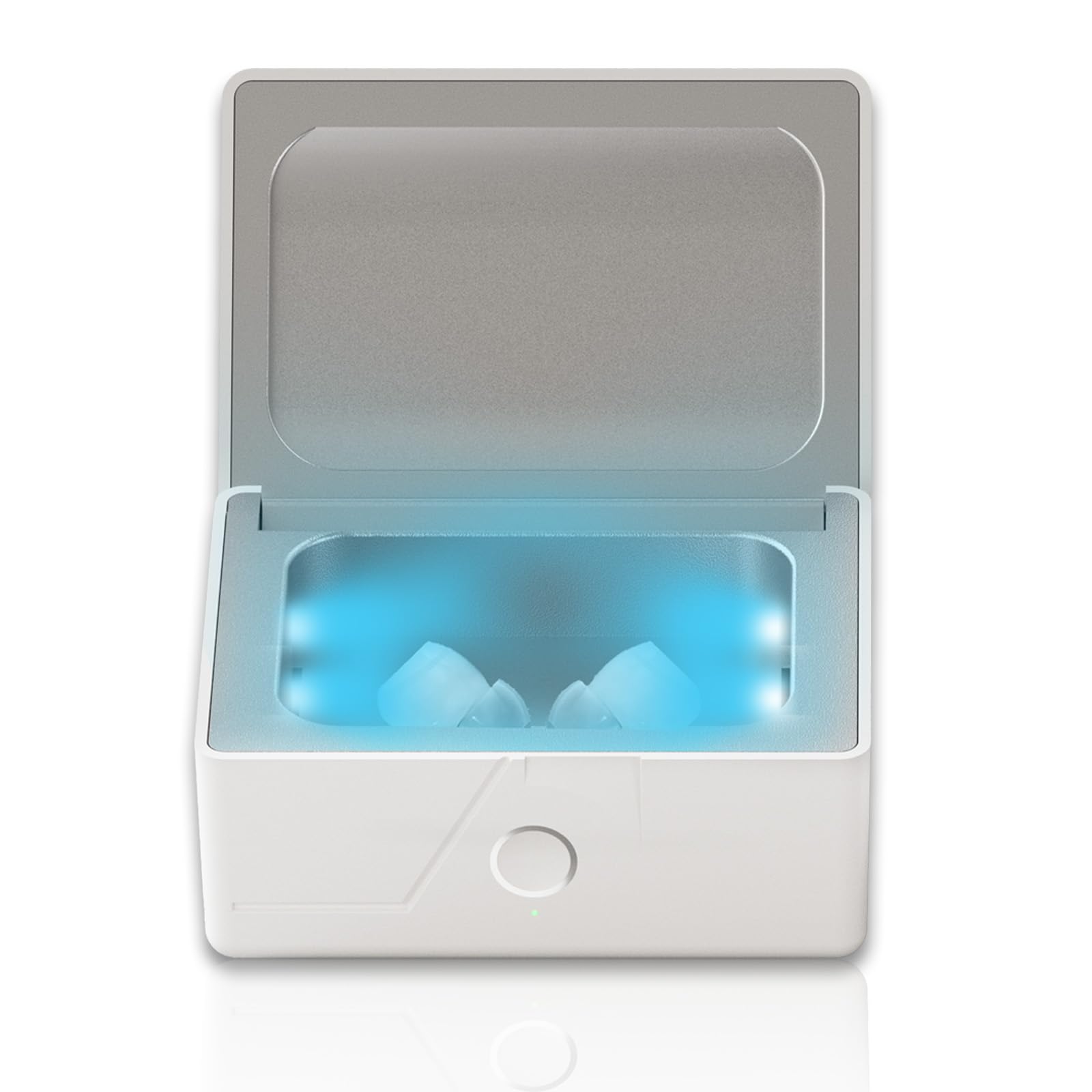 IRIVER BLANK Automatic Hearing Aid Dryer and Electronic Cochlear Dehumidifier UV-C Disinfecting Sanitizer Cleaning Case Holder And Drying Box