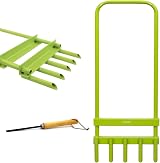 Crystals 5 Prong Hollow Tine Lawn Aerator 18mm Dia Prongs Green view 1