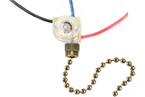 THXCO Ceiling Fan Light Switch 3 Way 3-Wire Replacement Pull Chain Switch Compatible, Ceiling Fan Switch ZE-110 with Ceiling Fan. (Bronze)