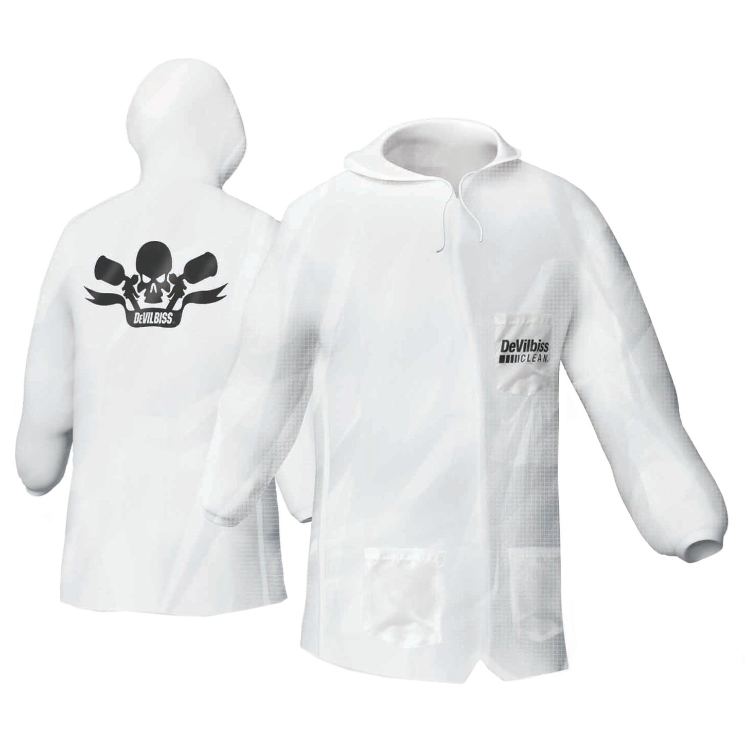 DeVilbiss DEV-803665 Reusable Lab Coat with Pullover Hood - Large: Industrial & Scientific