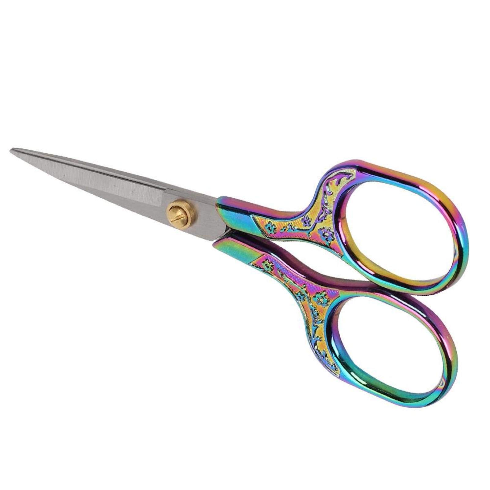 Embroidery Scissors, Retro Scissor Metal Scissors Craft Scissors Ergonomic Handles Vintage Sewing Scissors for Embroidery Craft Work Art Work(Color)