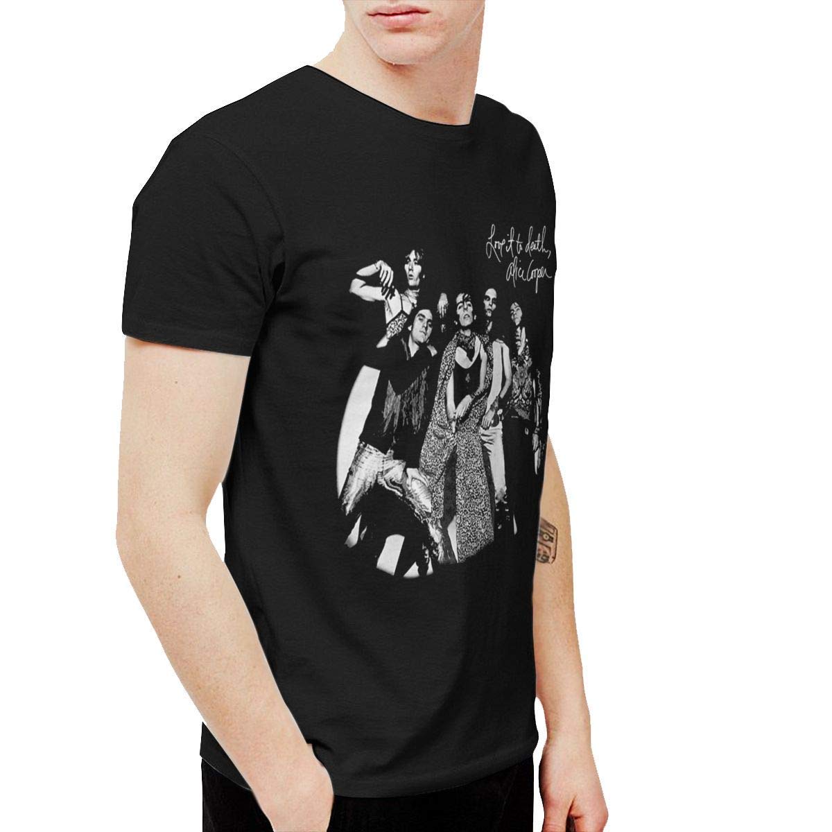 Mekoe Alice Cooper Love It To Death Leisure Hiking Black Short Sleeve T Shirt