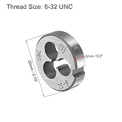 uxcell Round Die Stock Handle Wrench Set, 6-32 UNC
