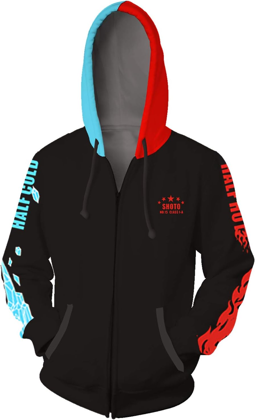 Adult Zipper Hoodie Unisex Printed Hooded Sweater Mens Baseball Pullover Sweatshirt Winter Warm Cotton 3D Printed Hoodie Outerwear Jacket Halloween Cosplay Costume