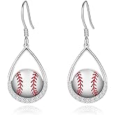 HolaJune Baseball Earrings for Women S925 Sterling Silver Baseball Mom Jewelry Gifts for Women