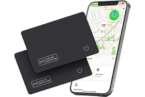Reyke Slim Wallet Tracker Card, Tracker Tag Works with Apple Find My (iOS Only), Rechargeable Bluetooth Wallet Finder for Lug