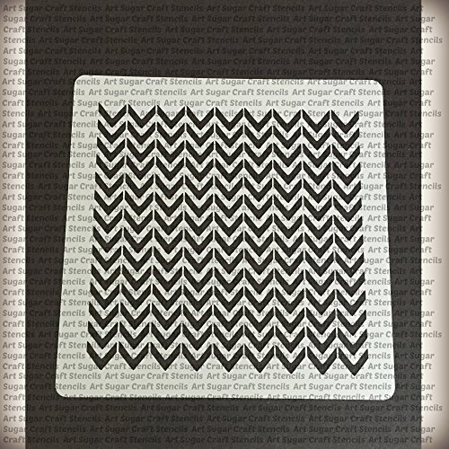Mini Chevron Cookie stencil - cupcake designs for air brush - Royal icing