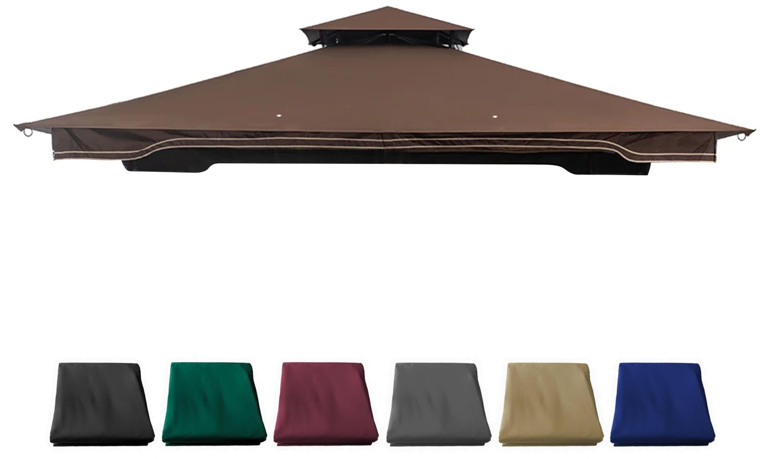 Photo 1 of JANCANOPY Replacement Gazebo Canopy for 10 x 12 Regency II Patio Gazebo,(Brown)