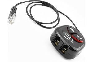 WIRELESSFINEST Telephone Training Adapter Y Splitter+Mute Button for Headset for Nortel Meridican, Norstar, Avaya, Ashtra, Mitel, Polycom, Ge and Other IP Phone