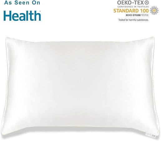 Myk Silk Oeko Tex Taie Doreiller En Soie De Murier Naturelle 19 Momme Avec Dessous En Coton Pour Cheveux Et Peaux Linge De Lit Et Oreillers Draps Et Taies D Oreillers
