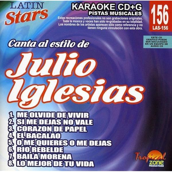 Iglesias Julio Spanish Karaoke Cdg Julio Iglesias Latin Stars 156 Amazon Com Music iglesias julio spanish karaoke cdg
