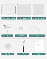 SONGMICS Interlocking Shoe Rack Cabinet 6-Slot Modular Storage Unit White view 9