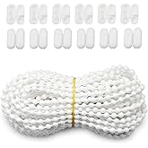 FQTANJU 10 Yards White Roller Blind Bead Chain Cord with 12 PCS of Connectors for Roman Venetian Honeycomb Vertical Shade Blind Cord for Roller Blind Replacement Parts Repair Fittings, FA-267