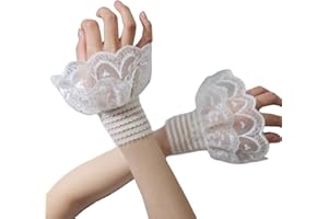 Ruffle faux sleeves removable cuff sleeve lace flare wrist cuffs sweater dress shirt sleeves elastic hand cuffs
