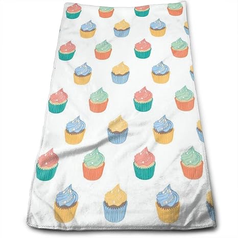 Amazon カップケーキタオル フェイスタオル マイクロファイバー 瞬間吸水 抗菌 防臭 ふわふわ 肌触り抜群 30ｘ70cm フェイスタオル ホーム キッチン オンライン通販