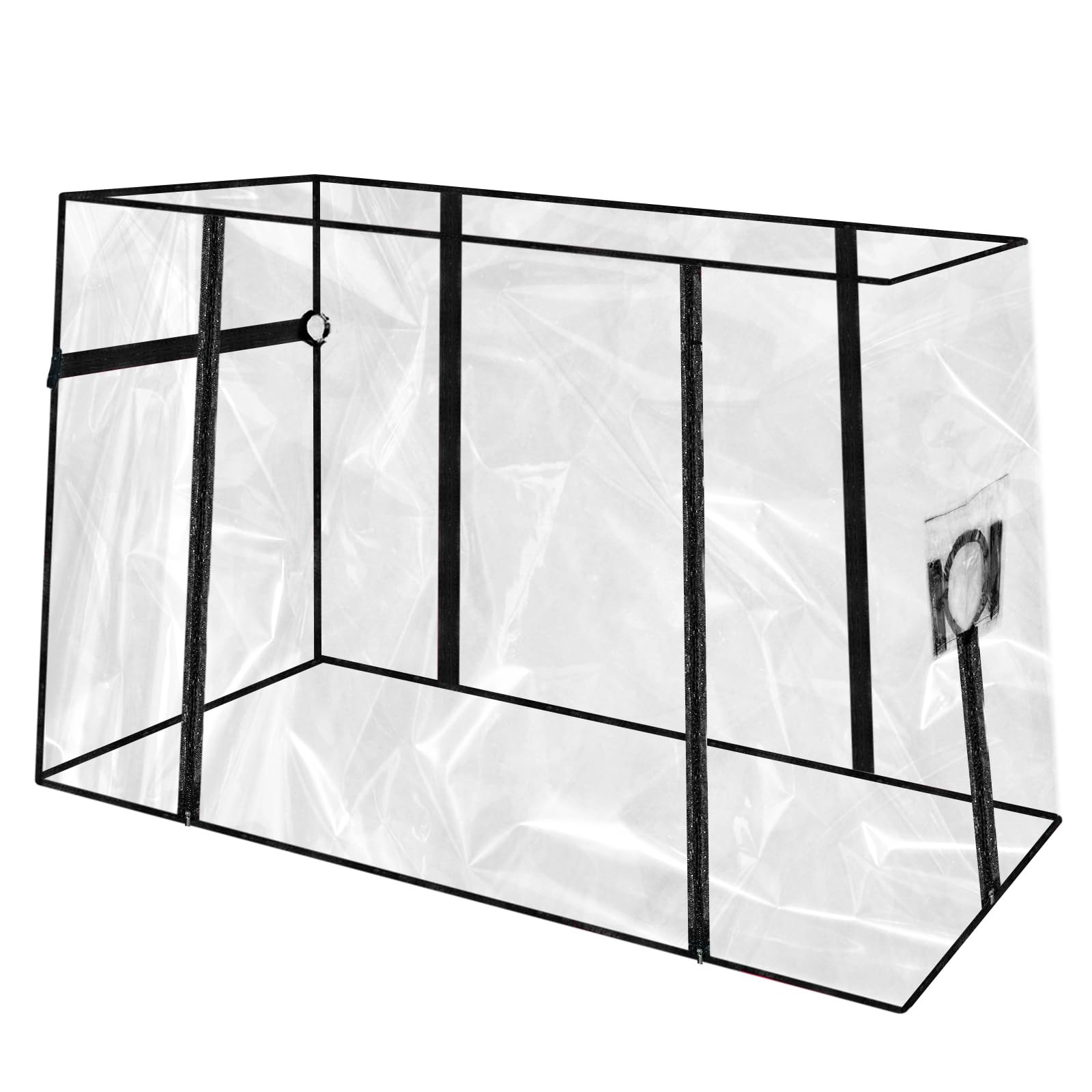 Clear Folding Wagon Rain Cover for Camping, Garden, and Storage - Collapsible Cart Cover (Trolley Not Included)