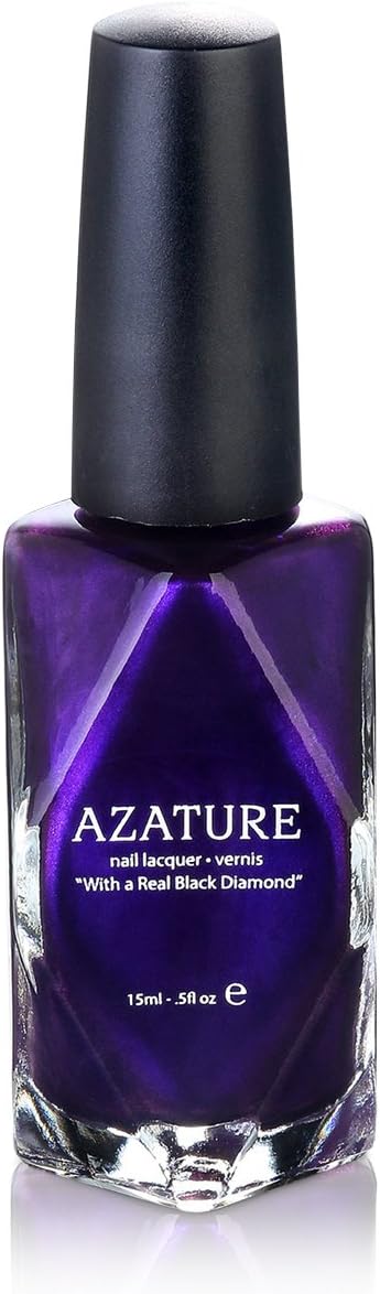 AZATURE Black Diamond Nail Lacquer, Plum, 0.5 Fluid Ounce