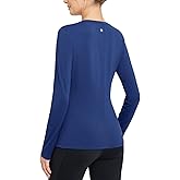 baleaf Women's Thermal Shirts Crewneck Fleece Lined Long Sleeve Tops Running Workout Ski Base Layer Winter Cold Weather