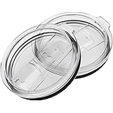 MJIYA Tumbler Lids Spillproof 30 OZ, Splash Resistant Lids for Tumbler/For Yeti/Ozark Trails and More Cooler Cup (2 Pack, 30 