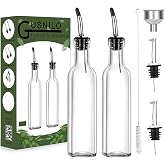 Gusnilo 8 oz (250ml) Oil and Vinegar Dispenser Set - 2PCS Olive Oil Dispenser Bottles, Syrup Dispenser &amp; Kitchen Oil Bottles with Pour Spouts and Funnel
