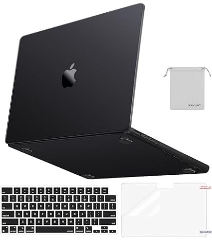 Amazon.com: KEROM Space Black Case for MacBook Pro 14 inch 2025