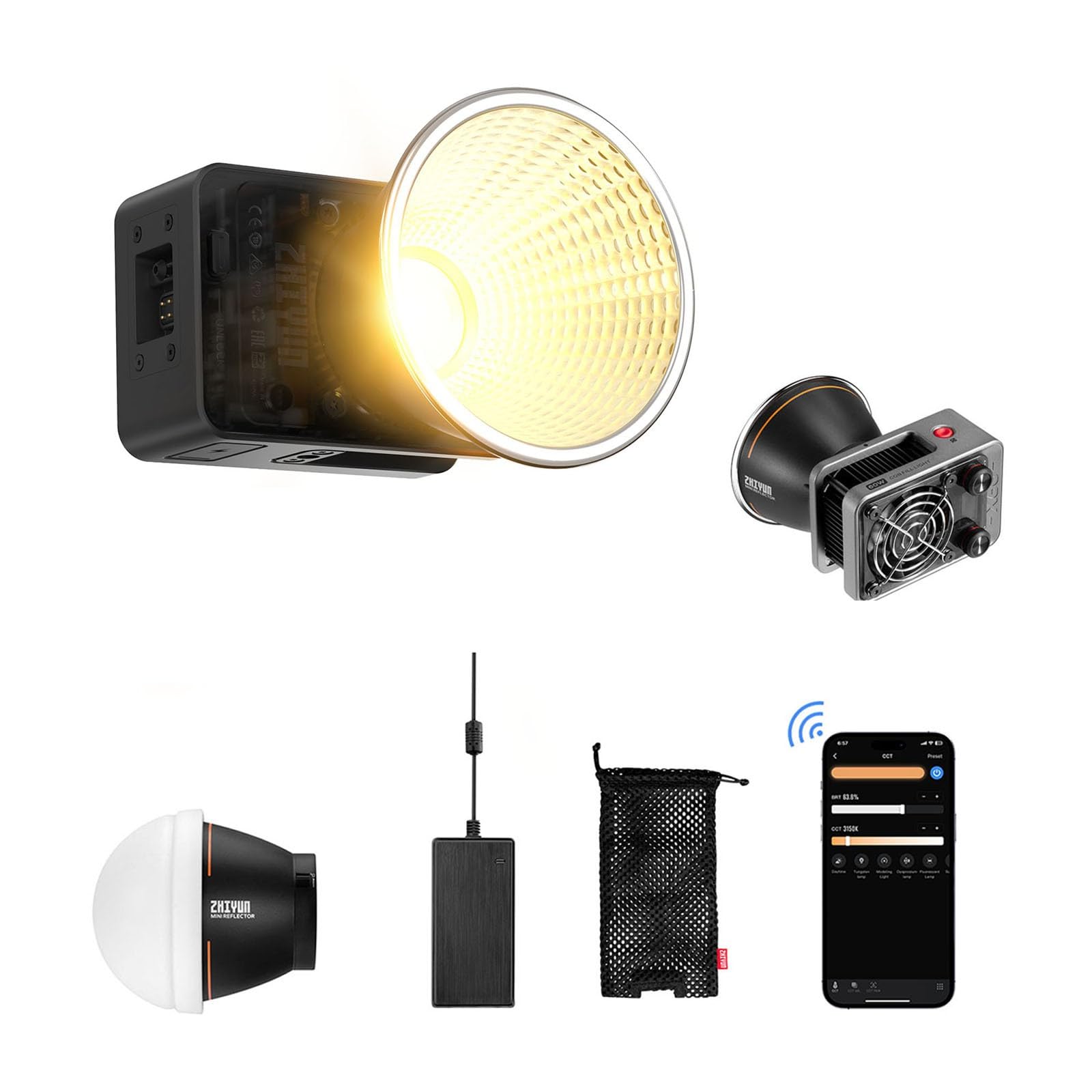 Zhiyun X60 Led Video Light 60W Photography Light With Bluetooth For Studio Video Shooting