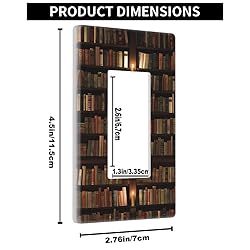 Pznen Bookshelf Single Rocker Light Switch Cover